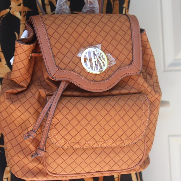Guess Handbags - Guess women's backpack brown